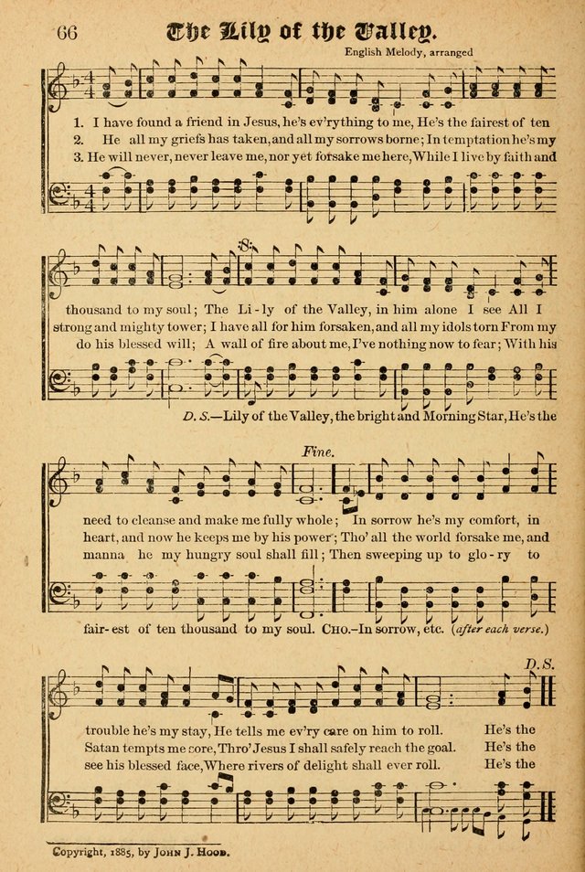 The Emory Hymnal: a collection of sacred hymns and music for use in public worship, Sunday-schools, social meetings and family worship page 66
