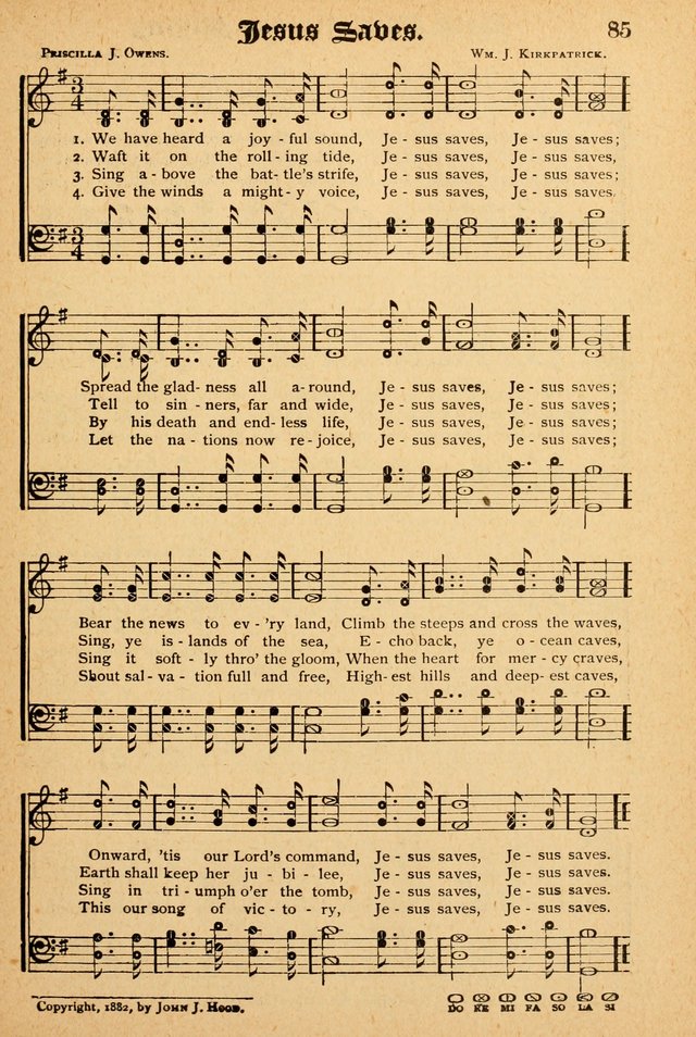 The Emory Hymnal: a collection of sacred hymns and music for use in public worship, Sunday-schools, social meetings and family worship page 85