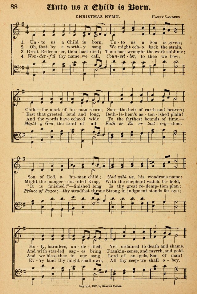 The Emory Hymnal: a collection of sacred hymns and music for use in public worship, Sunday-schools, social meetings and family worship page 88