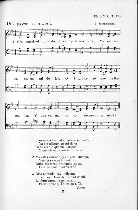 El Himnario para el uso de las Iglesias Evangelicas de Habla Espanola en Todo el Mundo page 157