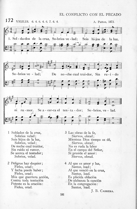 El Himnario para el uso de las Iglesias Evangelicas de Habla Espanola en Todo el Mundo page 181