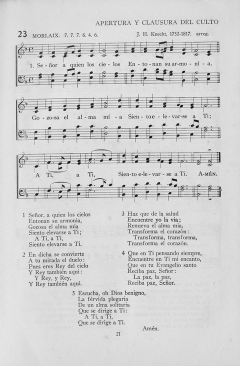 El Himnario para el uso de las Iglesias Evangelicas de Habla Espanola en Todo el Mundo page 21