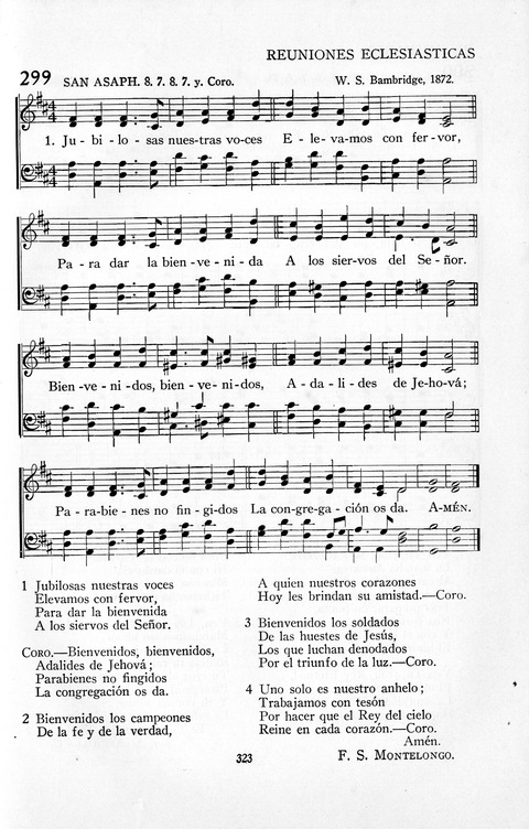 El Himnario para el uso de las Iglesias Evangelicas de Habla Espanola en Todo el Mundo page 323