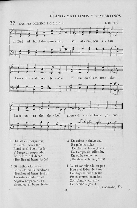 El Himnario para el uso de las Iglesias Evangelicas de Habla Espanola en Todo el Mundo page 37