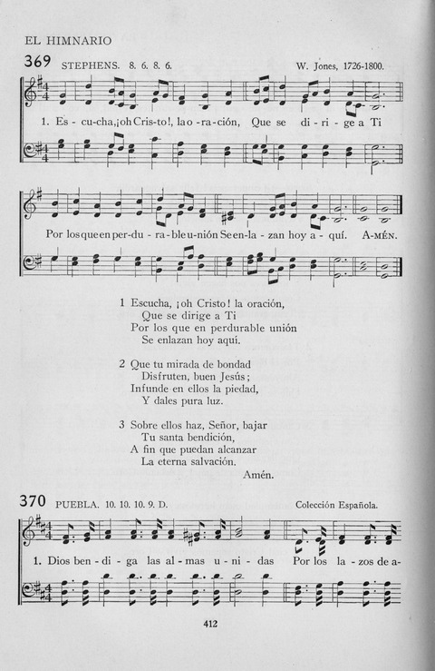 El Himnario para el uso de las Iglesias Evangelicas de Habla Espanola en Todo el Mundo page 413