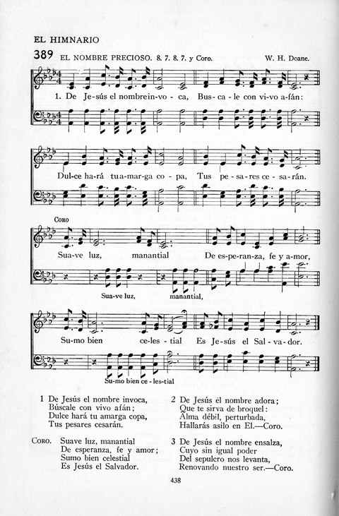 El Himnario para el uso de las Iglesias Evangelicas de Habla Espanola en Todo el Mundo page 439