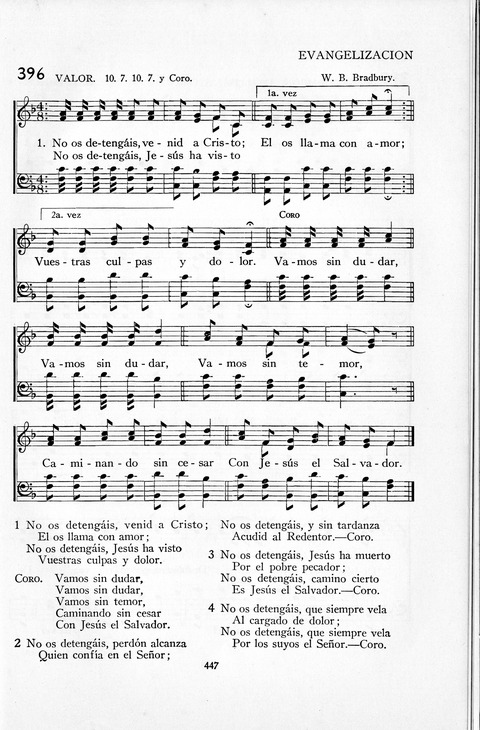 El Himnario para el uso de las Iglesias Evangelicas de Habla Espanola en Todo el Mundo page 448