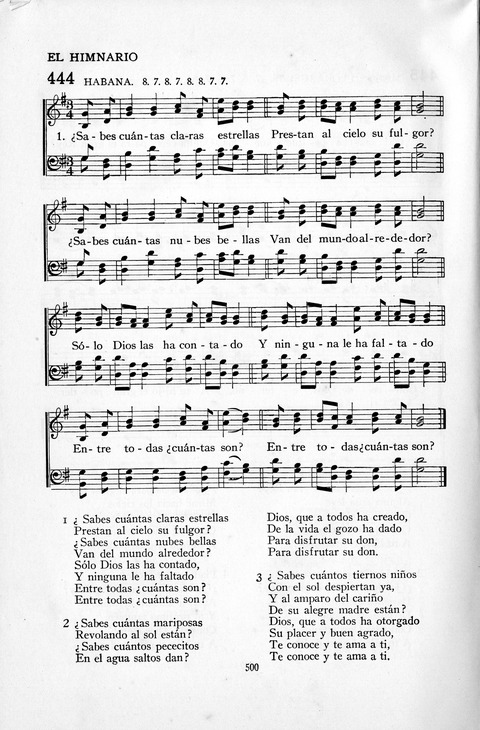 El Himnario para el uso de las Iglesias Evangelicas de Habla Espanola en Todo el Mundo page 501