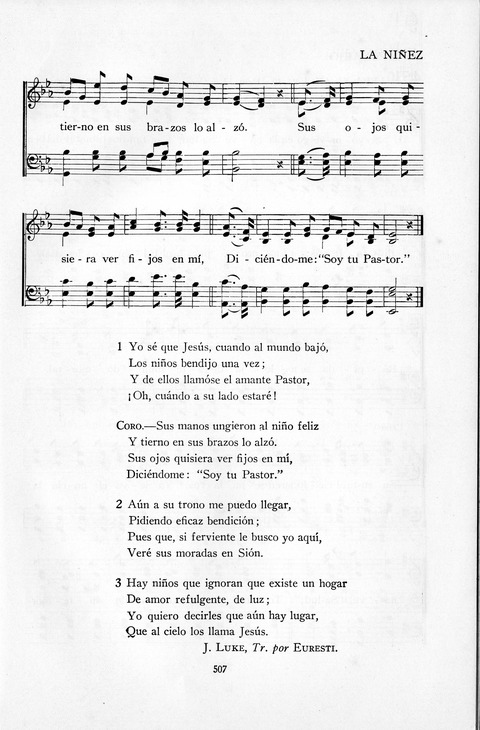 El Himnario para el uso de las Iglesias Evangelicas de Habla Espanola en Todo el Mundo page 508