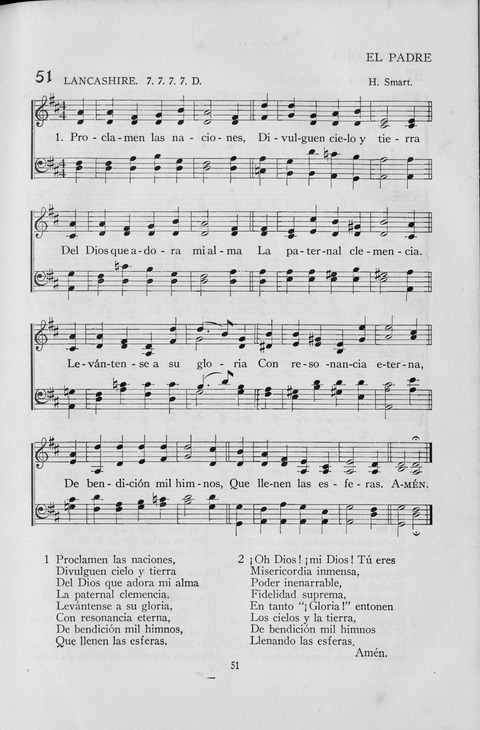 El Himnario para el uso de las Iglesias Evangelicas de Habla Espanola en Todo el Mundo page 51