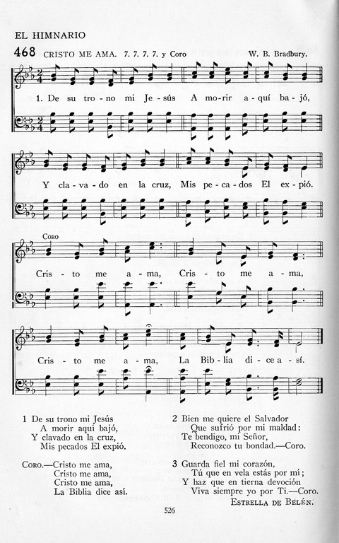 El Himnario para el uso de las Iglesias Evangelicas de Habla Espanola en Todo el Mundo page 527