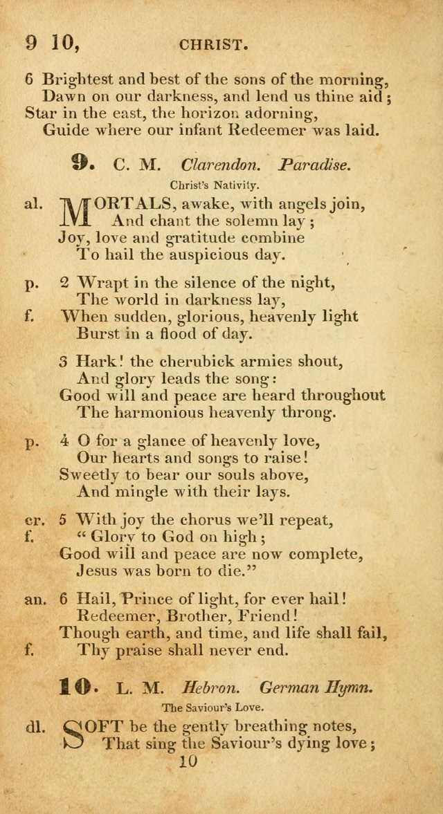 Evangelical Hymns: original and selected: designed for the use of families and private circles; for social prayer meetings, seasons of revival or oother occasions of special interest page 10