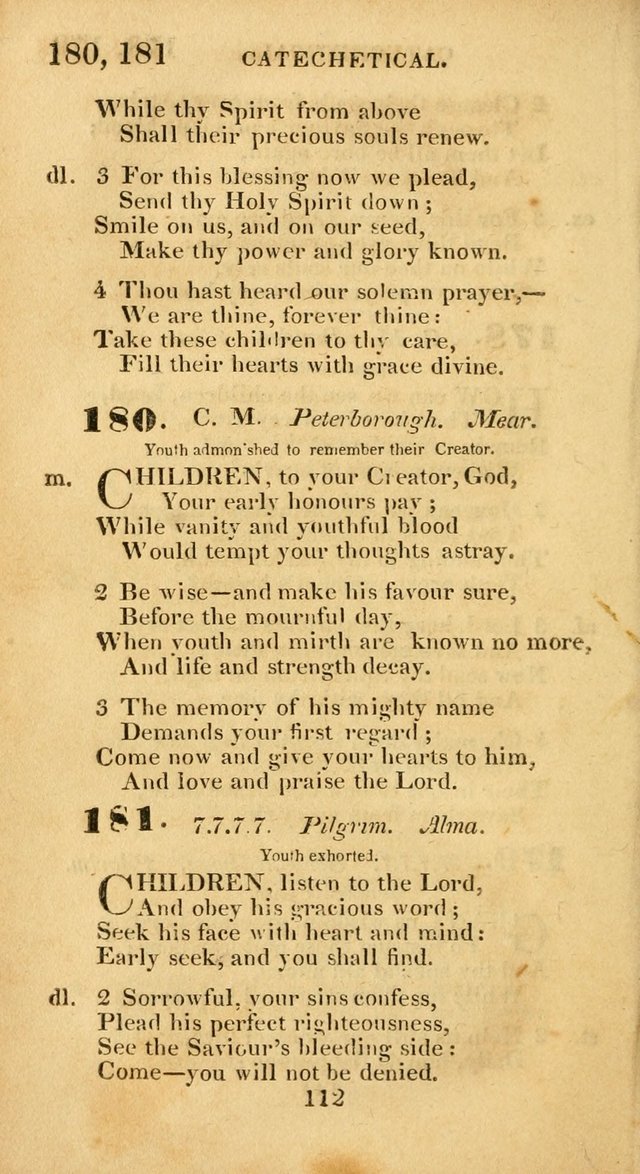 Evangelical Hymns: original and selected: designed for the use of families and private circles; for social prayer meetings, seasons of revival or oother occasions of special interest page 108