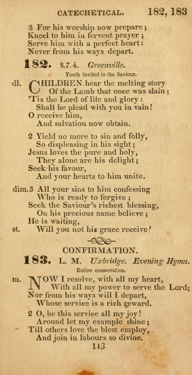 Evangelical Hymns: original and selected: designed for the use of families and private circles; for social prayer meetings, seasons of revival or oother occasions of special interest page 109