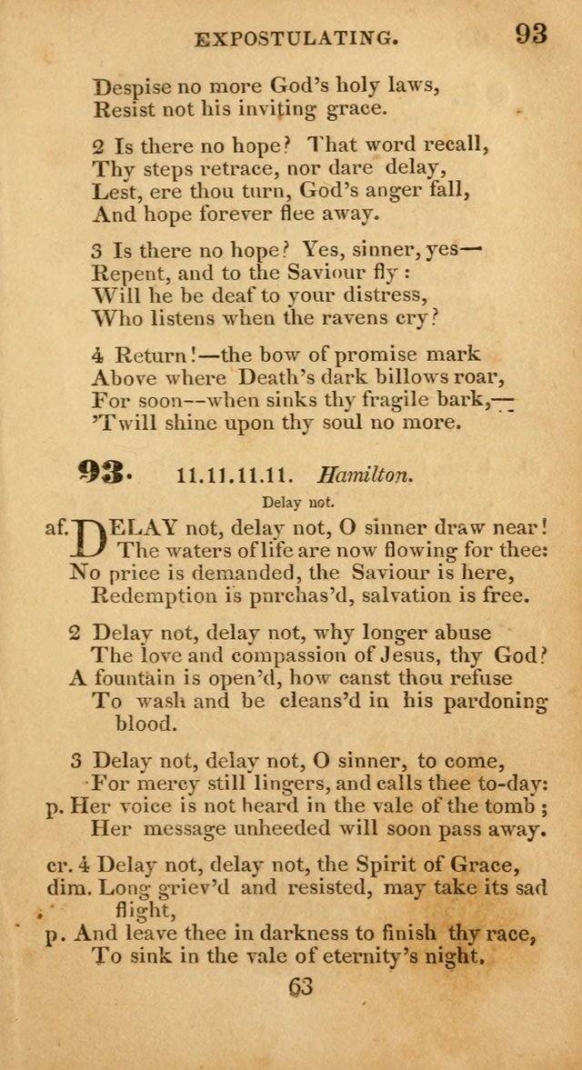 Evangelical Hymns: original and selected: designed for the use of families and private circles; for social prayer meetings, seasons of revival or oother occasions of special interest page 61