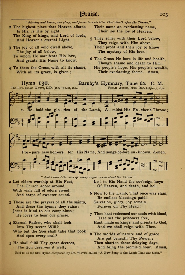 The Evangelical Hymnal with Tunes page 105