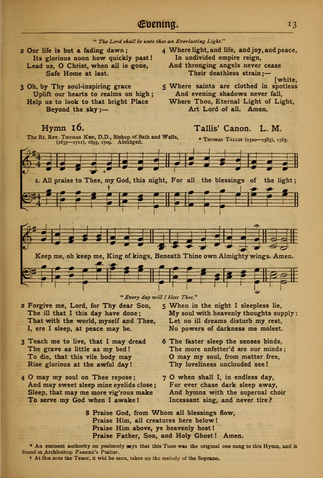 The Evangelical Hymnal with Tunes page 13