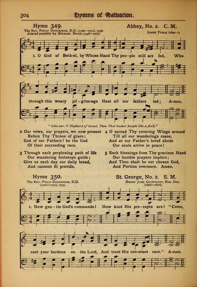 The Evangelical Hymnal with Tunes page 308