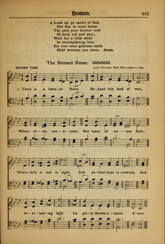 The Evangelical Hymnal with Tunes page 449