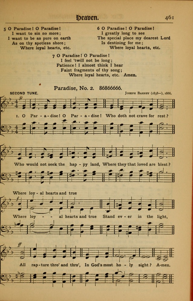 The Evangelical Hymnal with Tunes page 465