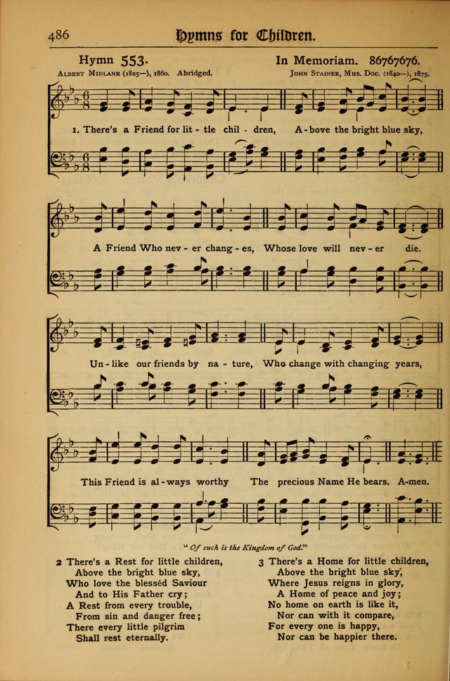 The Evangelical Hymnal with Tunes page 490