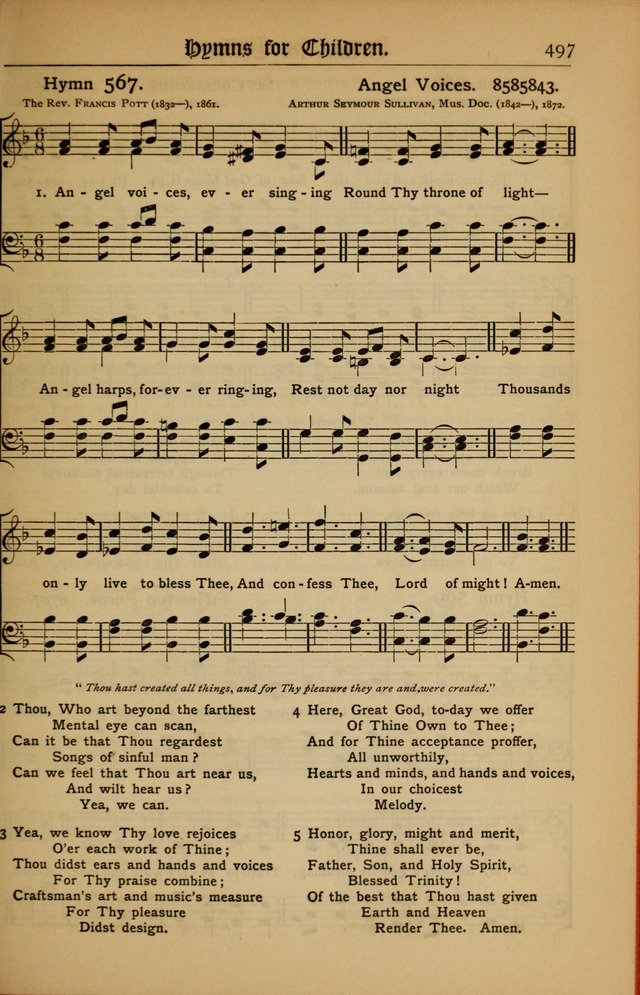 The Evangelical Hymnal with Tunes page 501
