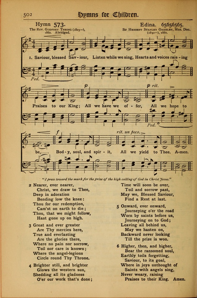 The Evangelical Hymnal with Tunes page 506