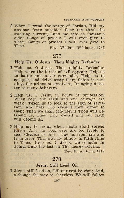 The Evangelical Hymnal. Text edition page 197