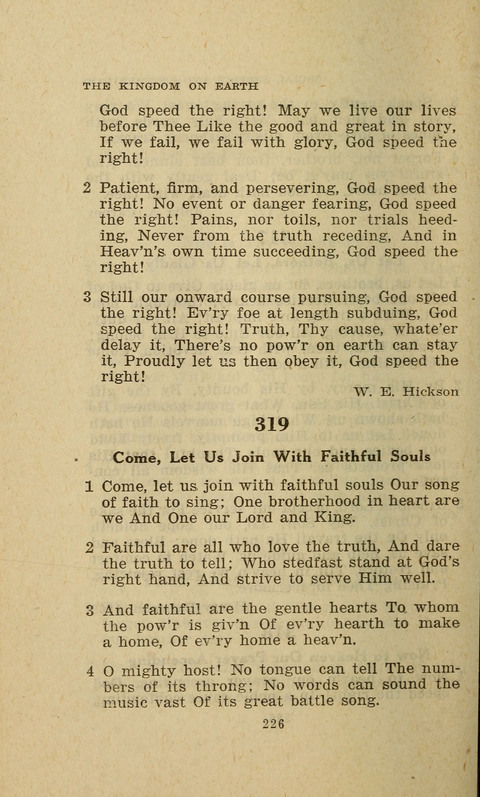The Evangelical Hymnal. Text edition page 226