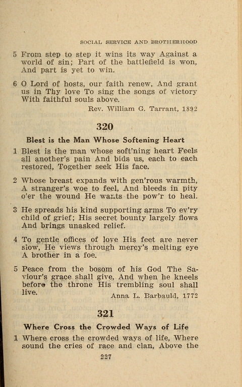 The Evangelical Hymnal. Text edition page 227