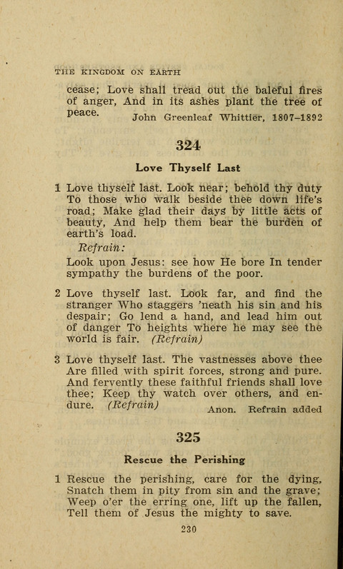 The Evangelical Hymnal. Text edition page 230