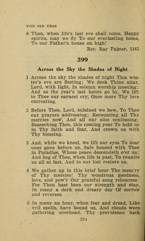 The Evangelical Hymnal. Text edition page 284