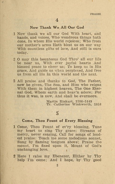 The Evangelical Hymnal. Text edition page 3