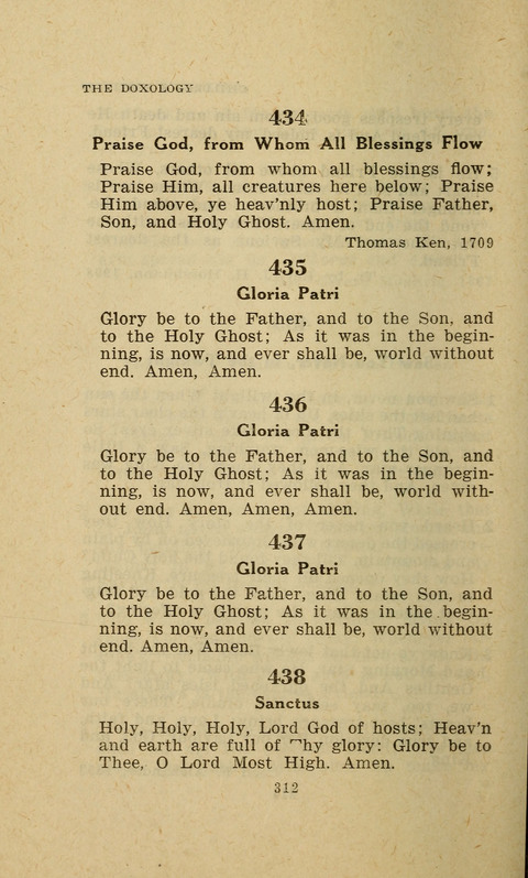 The Evangelical Hymnal. Text edition page 314