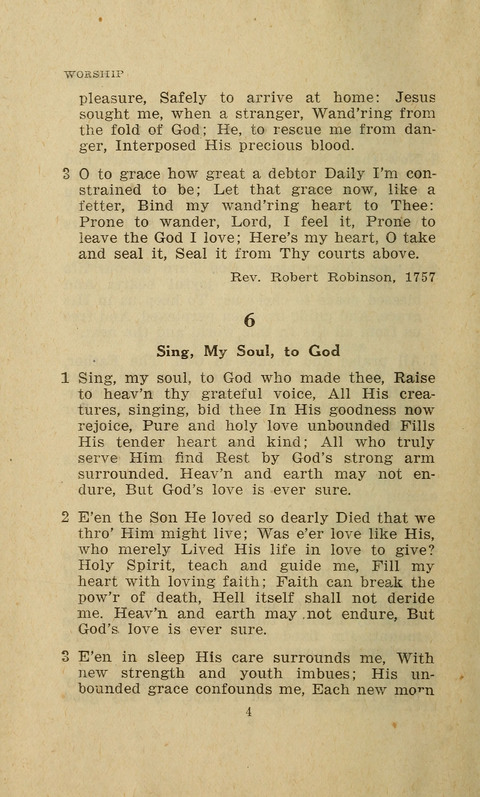 The Evangelical Hymnal. Text edition page 4
