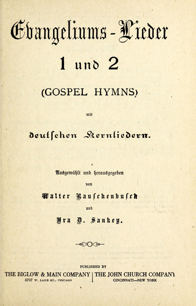 Evangeliums-Lieder 1 und 2 (Gospel Hymns) page iv