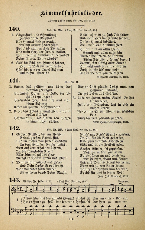 Evangelischer Liederschatz: eine Auswahl der bekanntesten Kernlieder für Sonntags-Schule, Vereine und Gottesdienste (2. Auflage) page 100
