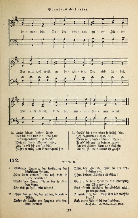 Evangelischer Liederschatz: eine Auswahl der bekanntesten Kernlieder für Sonntags-Schule, Vereine und Gottesdienste (2. Auflage) page 117