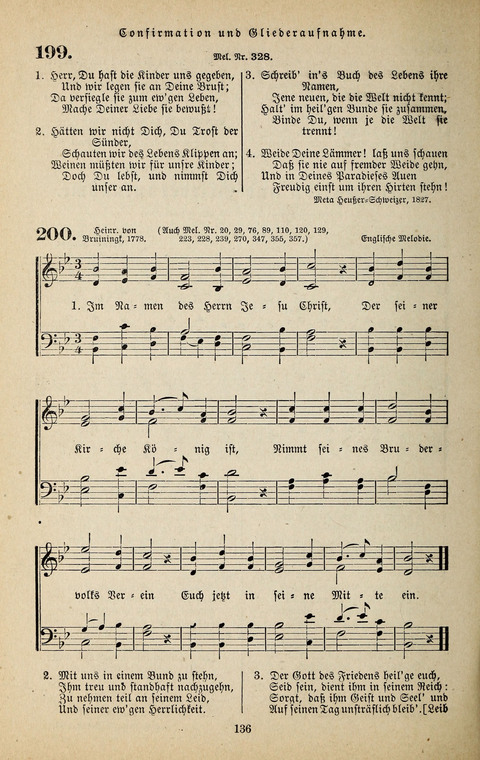 Evangelischer Liederschatz: eine Auswahl der bekanntesten Kernlieder für Sonntags-Schule, Vereine und Gottesdienste (2. Auflage) page 136