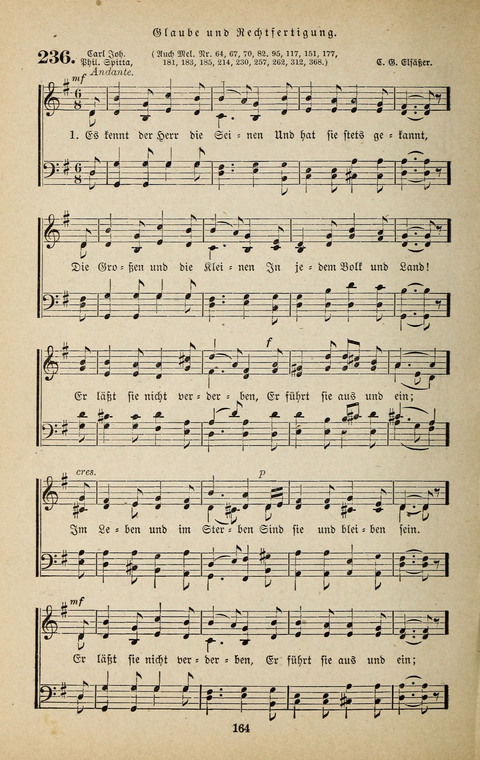 Evangelischer Liederschatz: eine Auswahl der bekanntesten Kernlieder für Sonntags-Schule, Vereine und Gottesdienste (2. Auflage) page 164