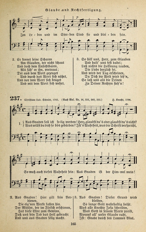 Evangelischer Liederschatz: eine Auswahl der bekanntesten Kernlieder für Sonntags-Schule, Vereine und Gottesdienste (2. Auflage) page 165