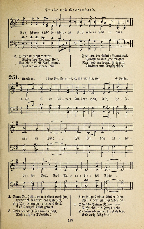 Evangelischer Liederschatz: eine Auswahl der bekanntesten Kernlieder für Sonntags-Schule, Vereine und Gottesdienste (2. Auflage) page 177