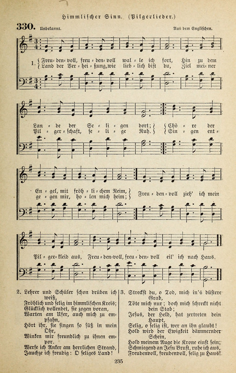Evangelischer Liederschatz: eine Auswahl der bekanntesten Kernlieder für Sonntags-Schule, Vereine und Gottesdienste (2. Auflage) page 235