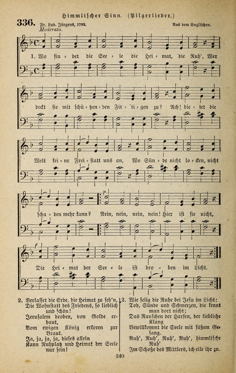 Evangelischer Liederschatz: eine Auswahl der bekanntesten Kernlieder für Sonntags-Schule, Vereine und Gottesdienste (2. Auflage) page 240