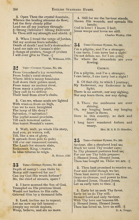 Evangelischer Liederschatz: eine Auswahl der bekanntesten Kernlieder für Sonntags-Schule, Vereine und Gottesdienste (2. Auflage) page 300