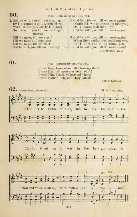 Evangelischer Liederschatz: eine Auswahl der bekanntesten Kernlieder für Sonntags-Schule, Vereine und Gottesdienste (2. Auflage) page 311