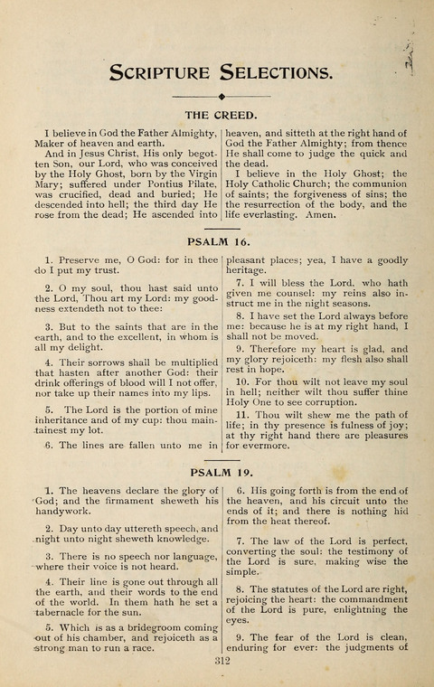 Evangelischer Liederschatz: eine Auswahl der bekanntesten Kernlieder für Sonntags-Schule, Vereine und Gottesdienste (2. Auflage) page 312