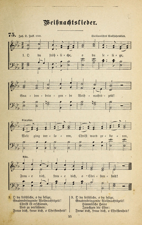 Evangelischer Liederschatz: eine Auswahl der bekanntesten Kernlieder für Sonntags-Schule, Vereine und Gottesdienste (2. Auflage) page 55