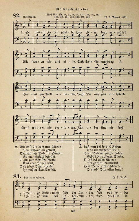 Evangelischer Liederschatz: eine Auswahl der bekanntesten Kernlieder für Sonntags-Schule, Vereine und Gottesdienste (2. Auflage) page 60