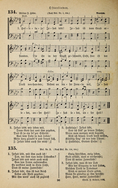 Evangelischer Liederschatz: eine Auswahl der bekanntesten Kernlieder für Sonntags-Schule, Vereine und Gottesdienste (2. Auflage) page 96